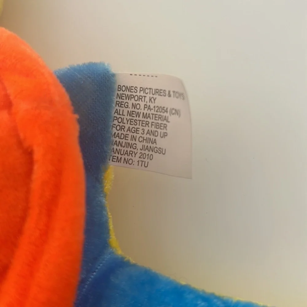 Bones Pictures and Toys Stuffed Turtle in Orange and Blue from 2010